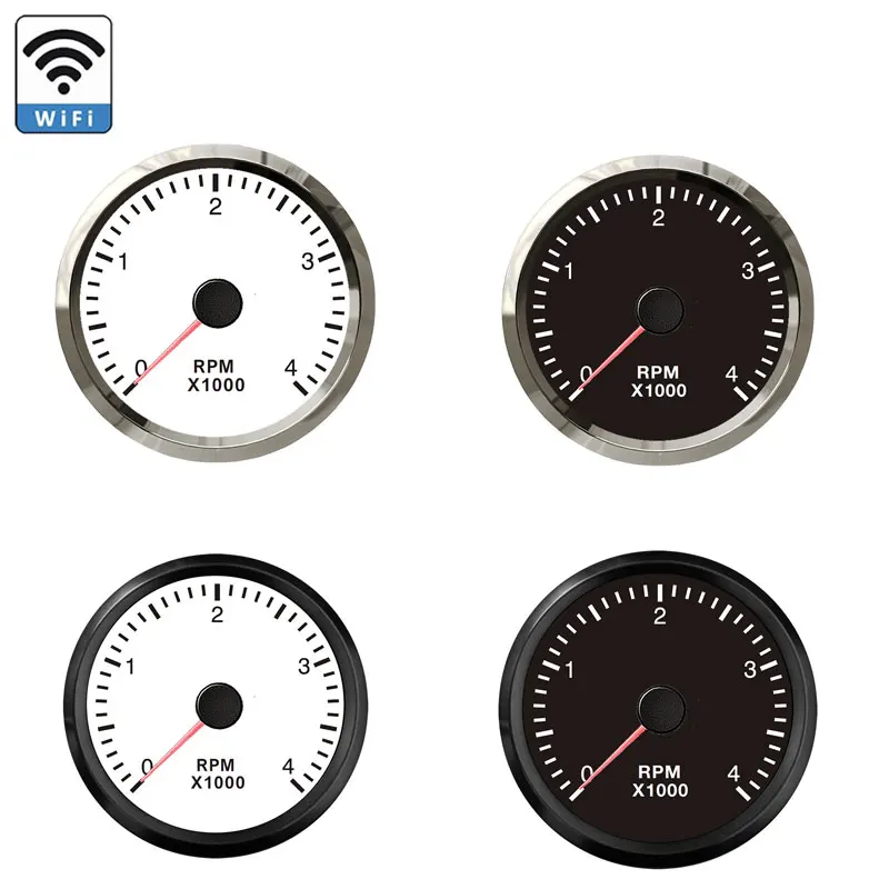 Universal 52mm Wifi Tachometer Diesel Engine Parts Tachometer Suitable for All Kind of Ohm Range Truck Vehicle Boat RPM Meter