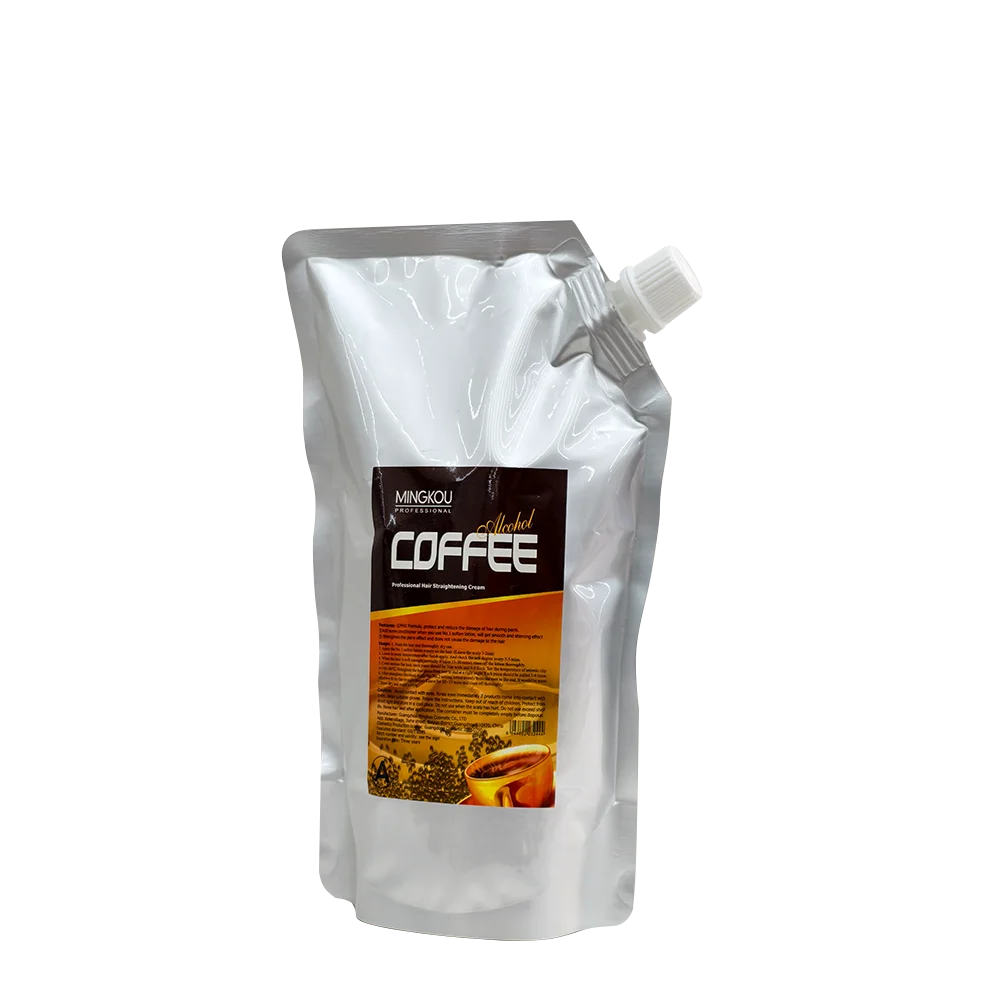 Customize Silky 3 in 1 Coffee Essences & Hydrolized Keratin Hair Straightening Cream + Neutralizer (A & B Set 1000ml Each)