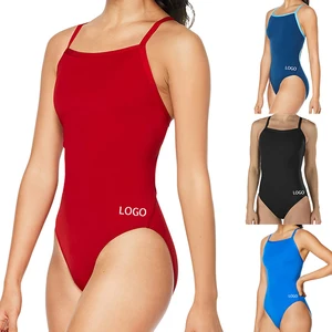 Factory Design Custom Logo One Piece Topless Bathing Suit  Sports Training Swimsuits for Sports Woman