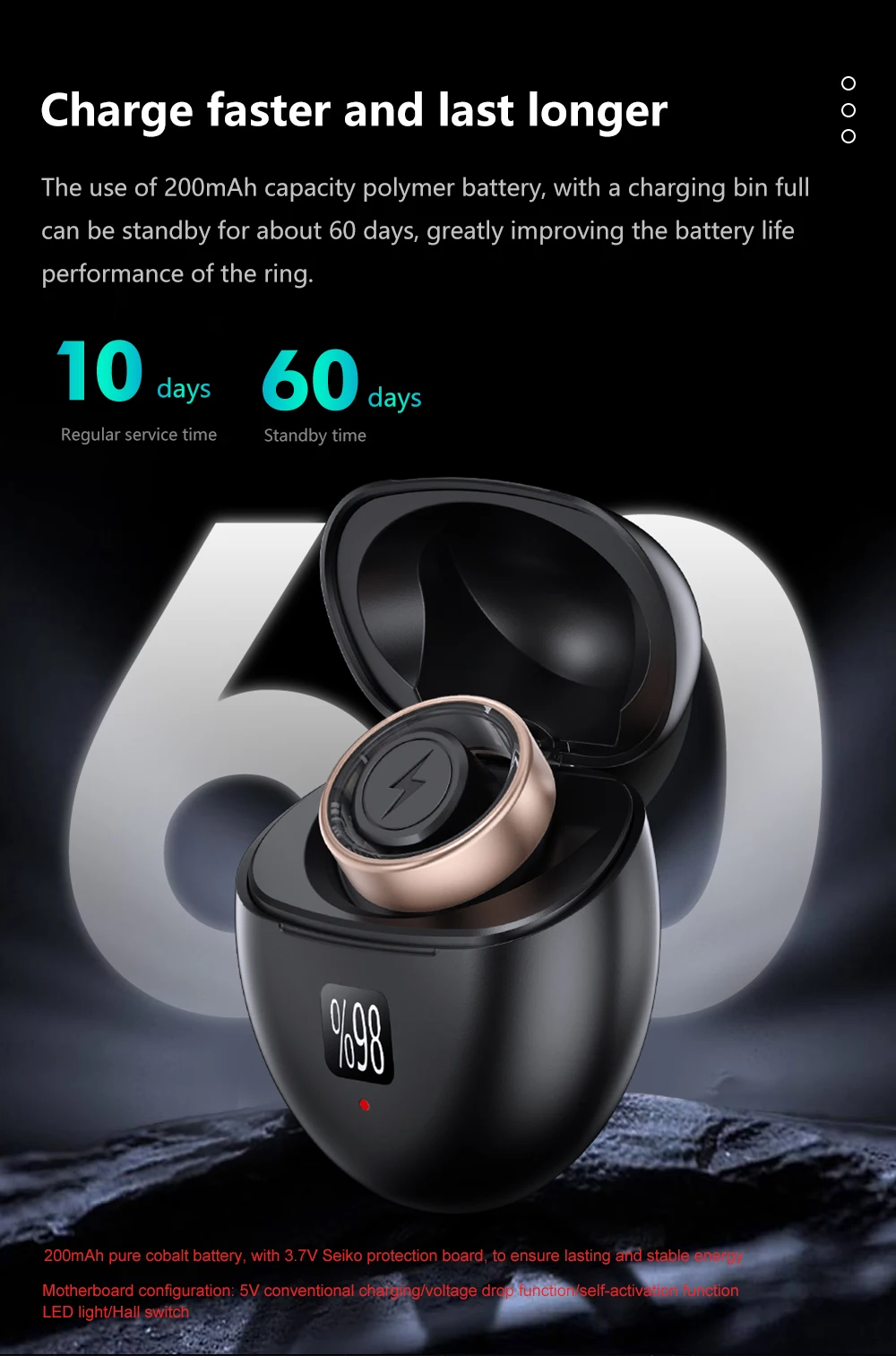 Chinese factory supplier supply  2024 Heart Rate Blood Oxygen Health Monitoring Smart Rings 5atm Waterproof Sports Mode Sr06 Smart Ring For Sleep Tracker - Buy Titanium Alloy Smart Rings health Smart Ring smart Ring For Sleep Tracker