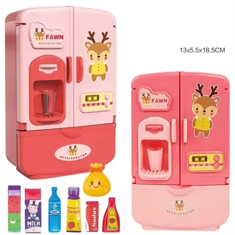 Hot Sale Plastic Kitchen Game Set Kid Pretend Play Refrigerator Toy ...