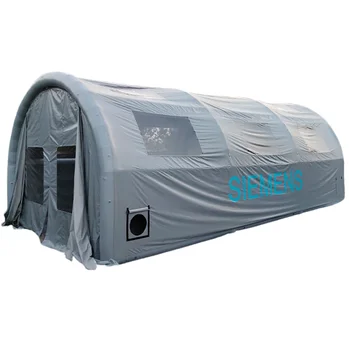 Outdoor Giant inflatable spray tent air tight grey inflatable car wash booth for car painting