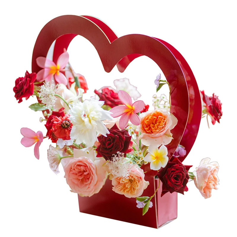 Caja de regalo de papel de flores de 8 piezas, bolsas de ramo, caja de  regalo con asa, cajas de papel de flores para decoración del hogar y boda -  AliExpress