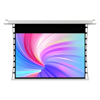 Electric Roll Projector Screen Acoustic Transparent Ceiling Projection with ALR Material Zsmscreen LX550S 106-Inch