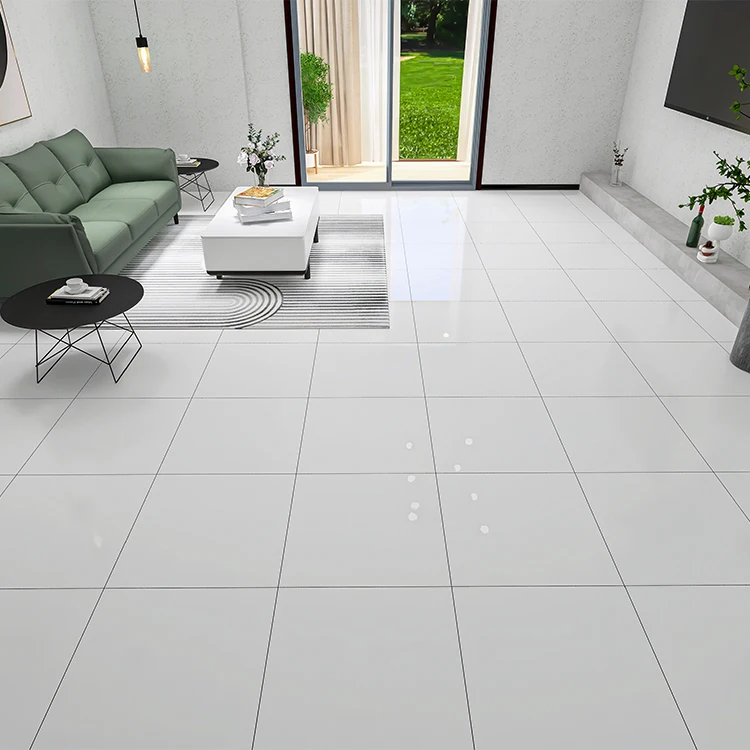 Italian 60x60 Super White Marble Full Glazed Glossy Polished Floor Wall Tiles Porcelain Ceramic Square Interior Room Tile