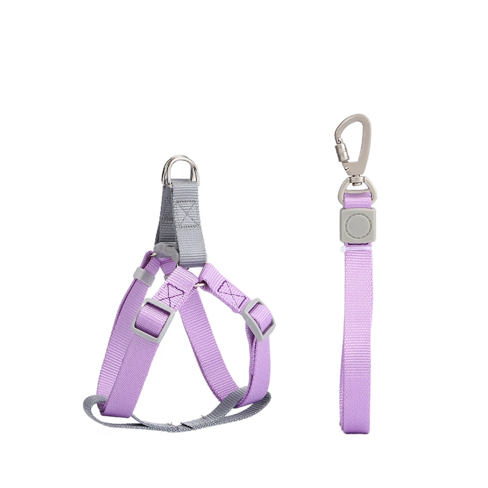 Manufacturer Wholesale Multi-colors Adjustable Nylon Dog Harness Leash set