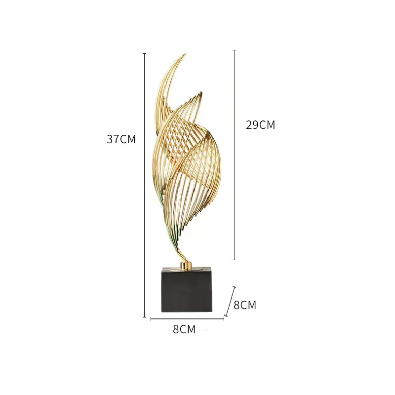 Luxury Home Decor Metal Interior Objects Artifacts for Living Room Elegant Home Decoration