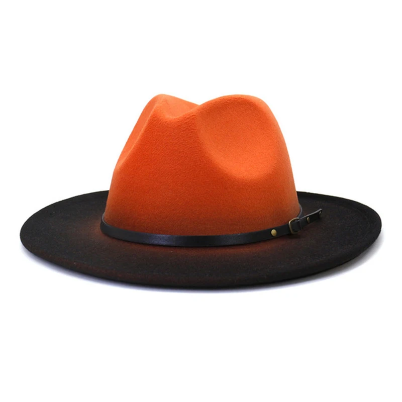 Warna Uniseks Merasa Topi Fedora Grosir 