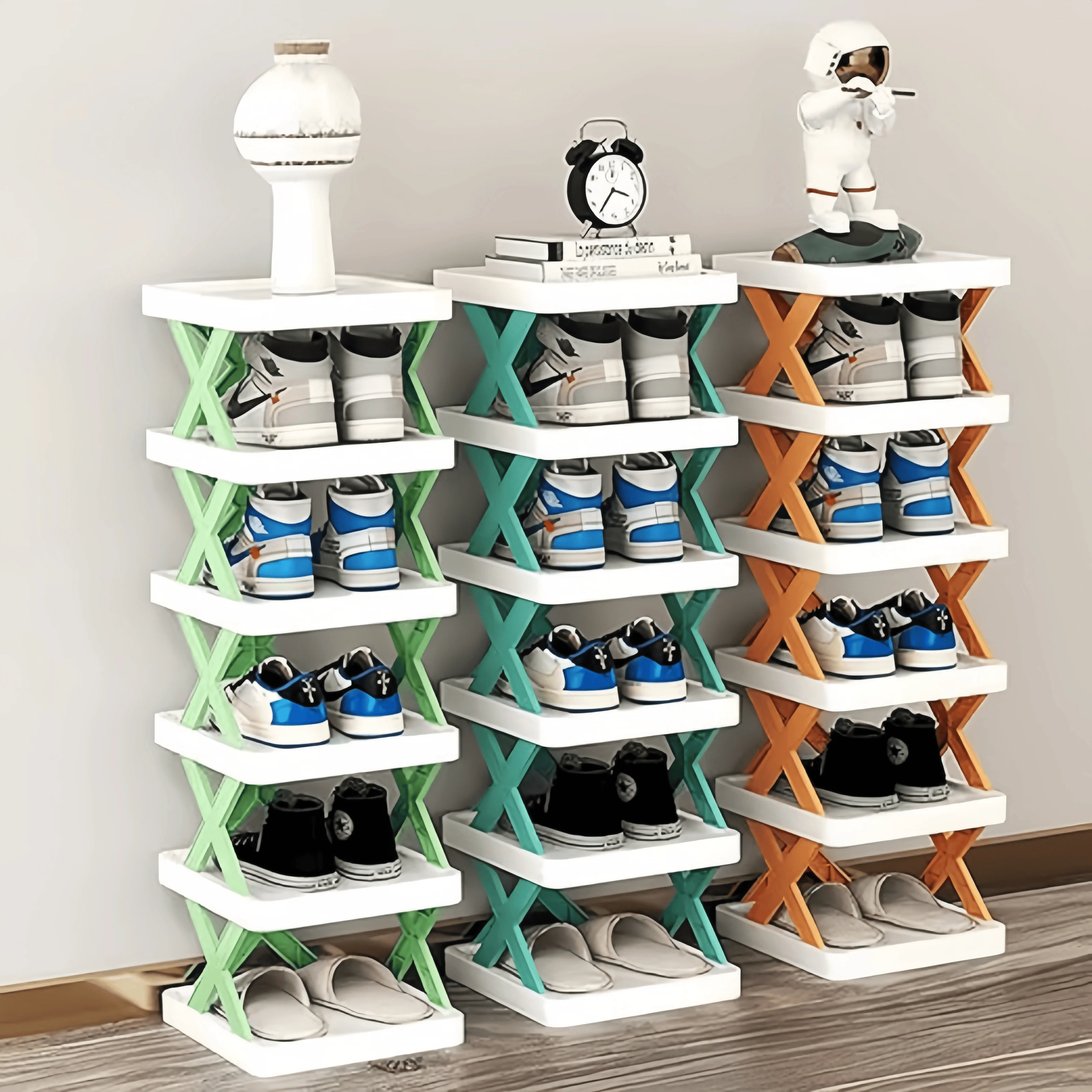 Hot Selling Multi-Layer Shoe Rack Stackable Standing PP Plastic Shoes Storage Organizer Shelf for for Hallway Entrance Bedroom