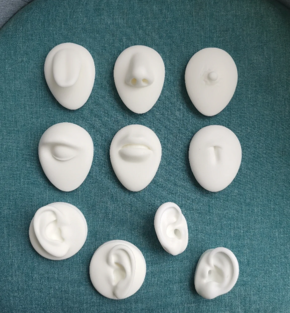 Silicone Model Tattoo Puncture Practice Simulation Human Body Part Silicone Display Ear Nose Lip Navel Silicone Piercing Model