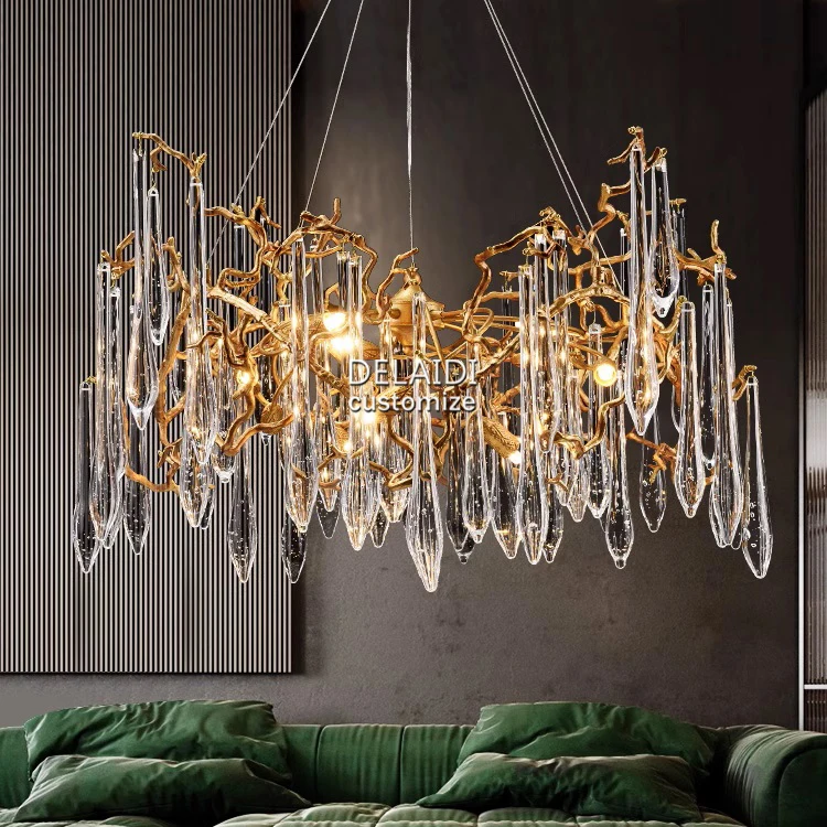 modern tree branch living room chandelier