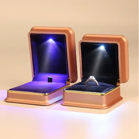 wedding ring box with light