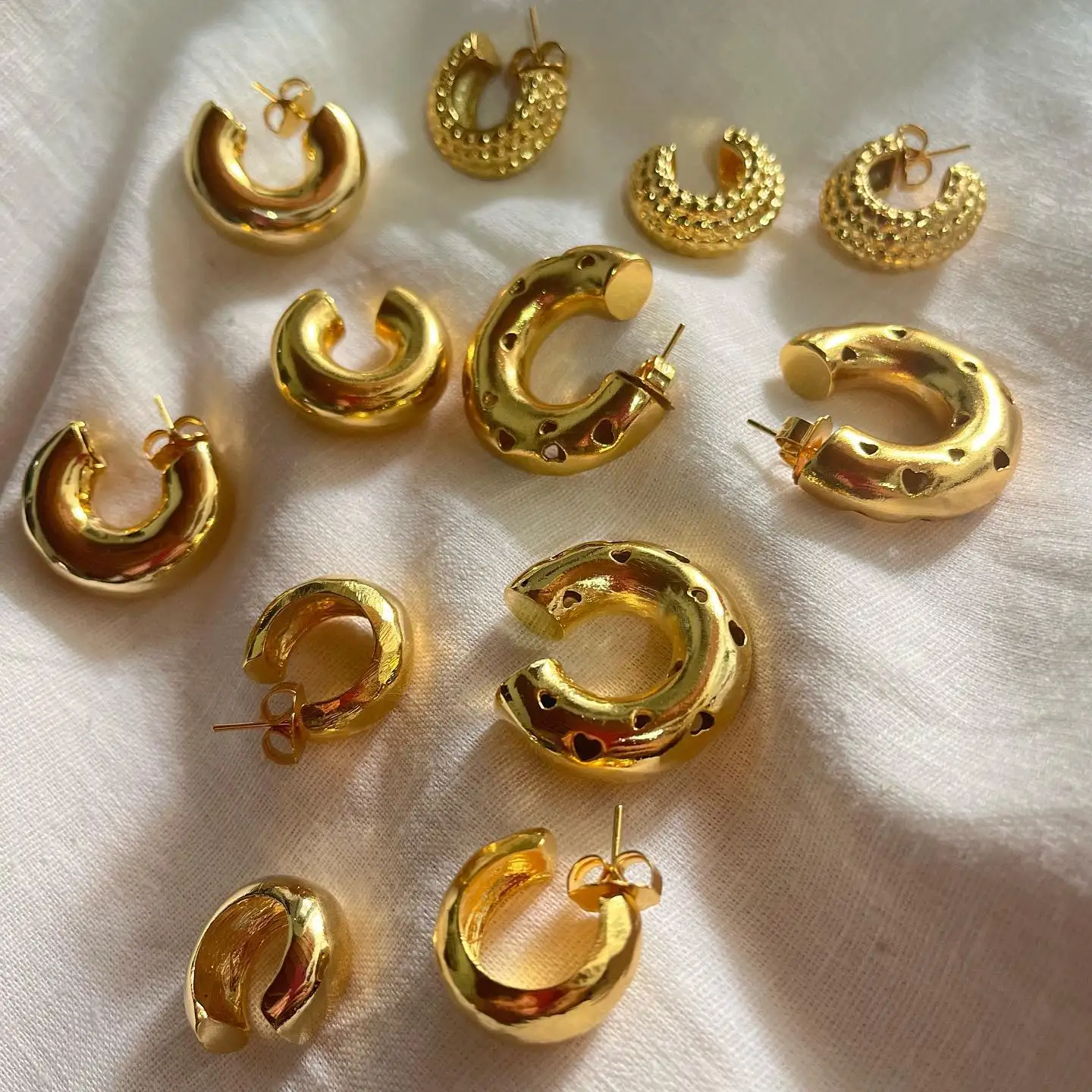 Boucles d'oreilles Brillaxis créoles larges argent