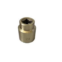Non Sparking Tools Beryllium Copper 1/2"  Drive Socket 24mm
