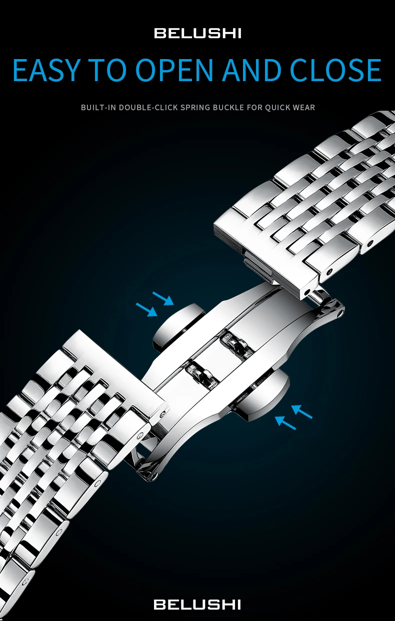 BELUSHI montre pour hommes Top marque montre à Quartz Design Simple montre-bracelet étanche Relogio Feminino