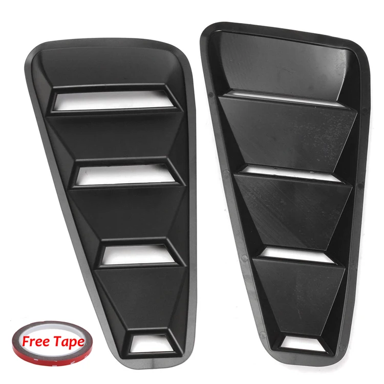 Pair 1/4 Quarter Side Window Louvers Scoop Cover Vent For Ford Mustang ...