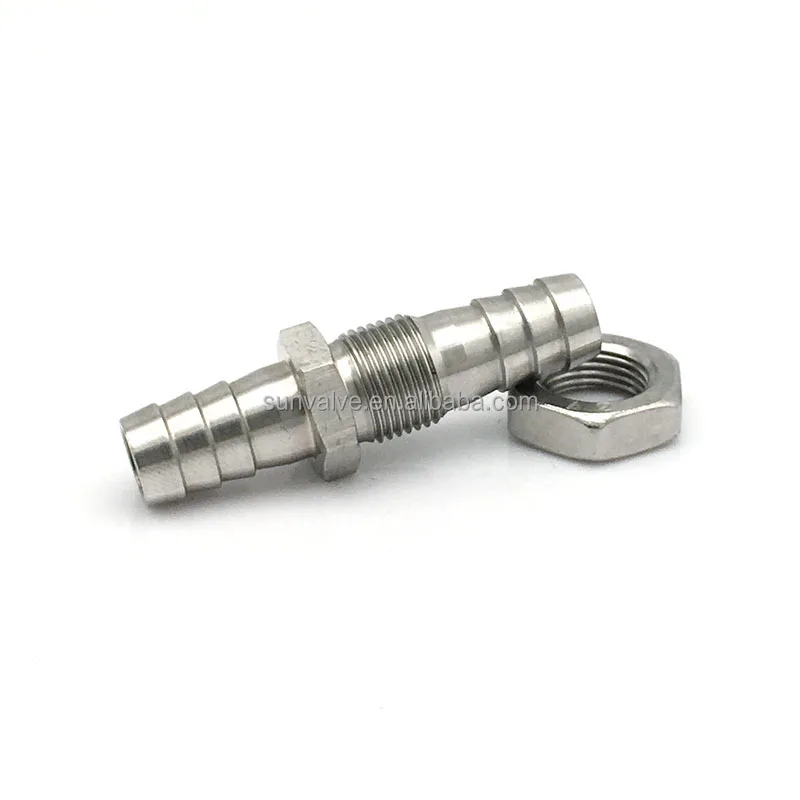 Stainless Steel Hose Barb Fittings Sus304 Bulkhead Barbed Fitting For ...