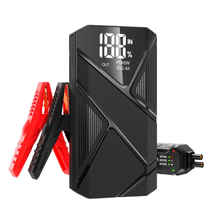 Car Jump Starter, 10A Portable Charger Power Bank With LED Flash Light