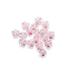 Cuentas de flores acrílicas brillantes - rosa