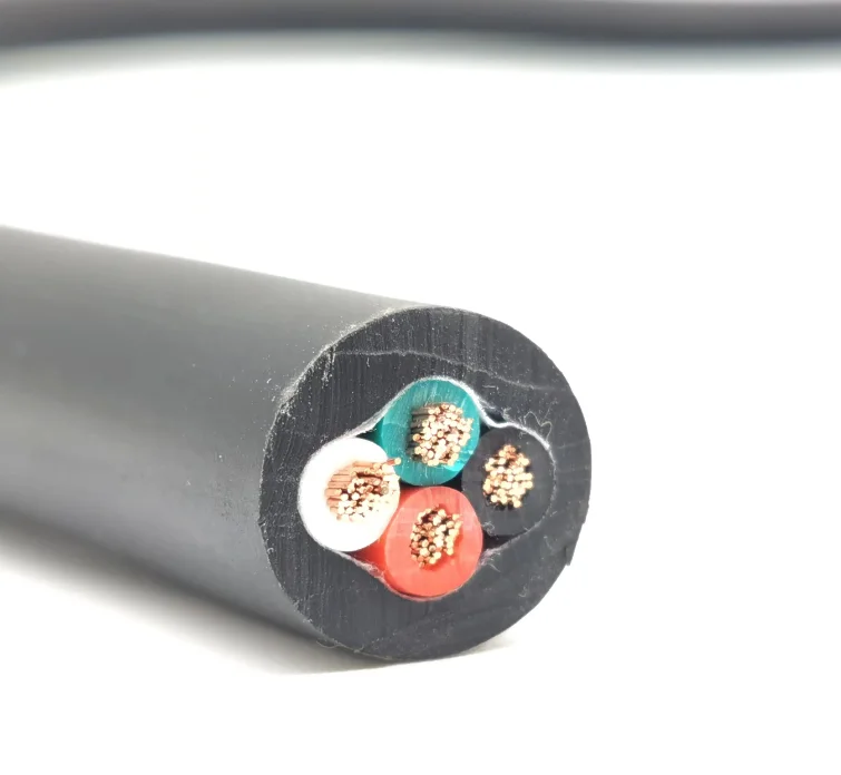 High quality H05BZ5-F AC 450/750V copper conductor rubber insulation PUR sheath ev charging cable for electric vehicle
