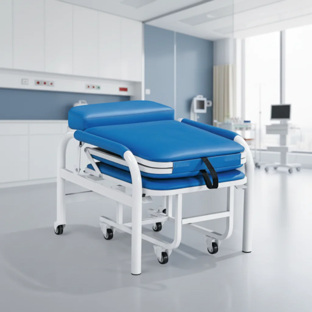 Durable Steel Frame Hospital Caregiver Chair-Eco-Friendly Modern Design Portable Space-Saving for Hospital School Commercial Use 5