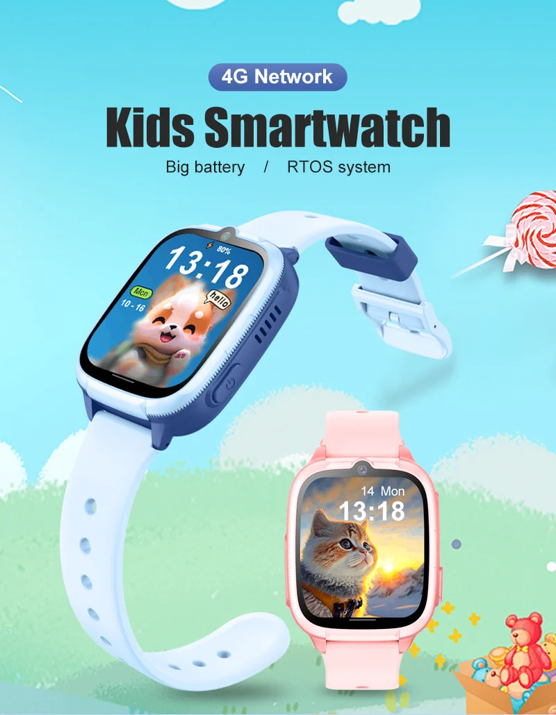 Kids Smart Watch with Camera Video Call Voice Chat Make Friend Education Games Multi Function 4G Smartwatch for boy girl Global