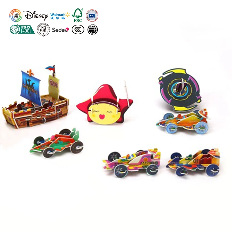 Высокое качество пользовательские дизайн игрушка головоломка мини 3d Diy бумага головоломки автомобиля для детей