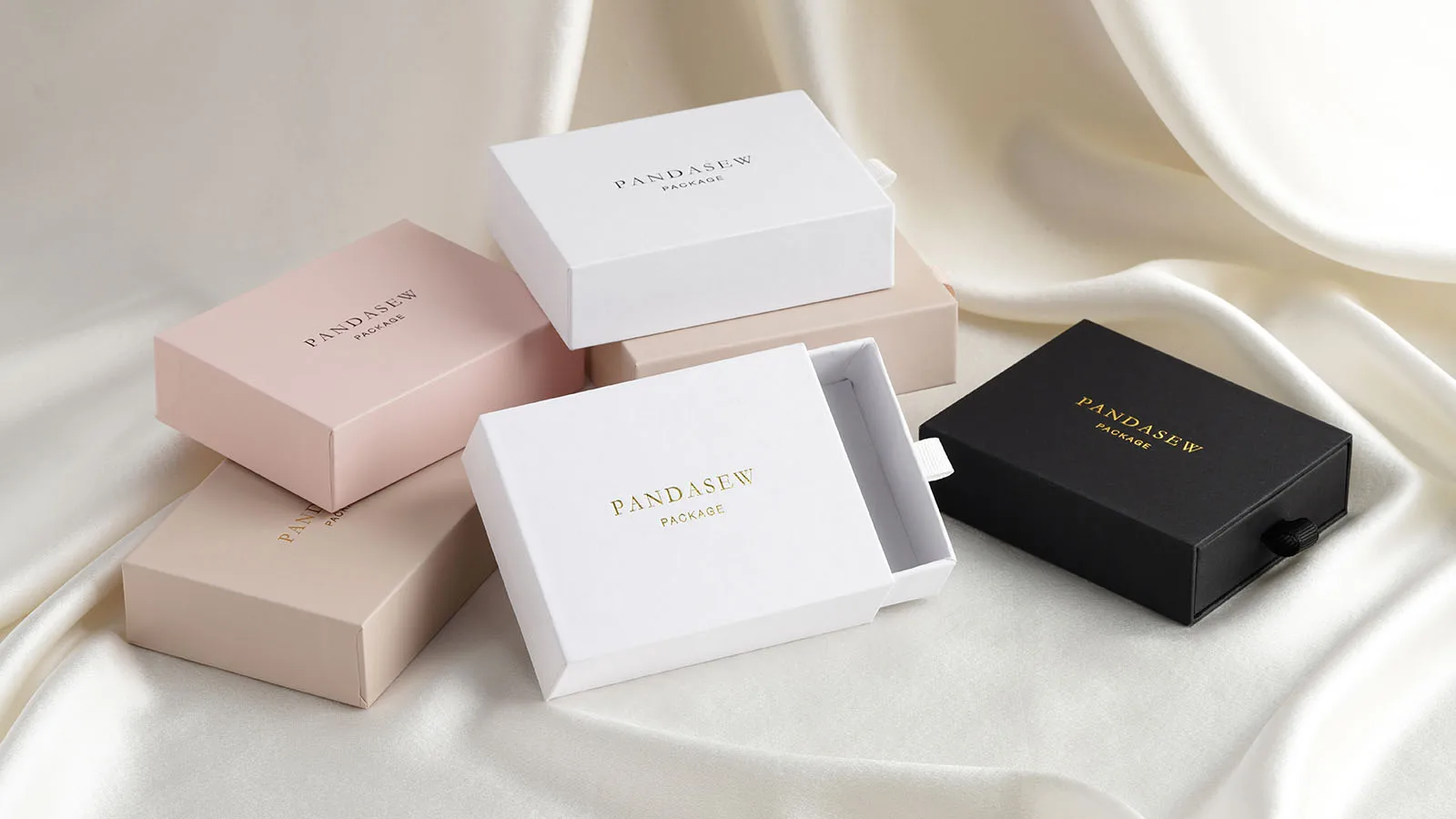 Pandasew Jewelry Packaging Box,Jewellery Box With Sponge,Custom Logo ...
