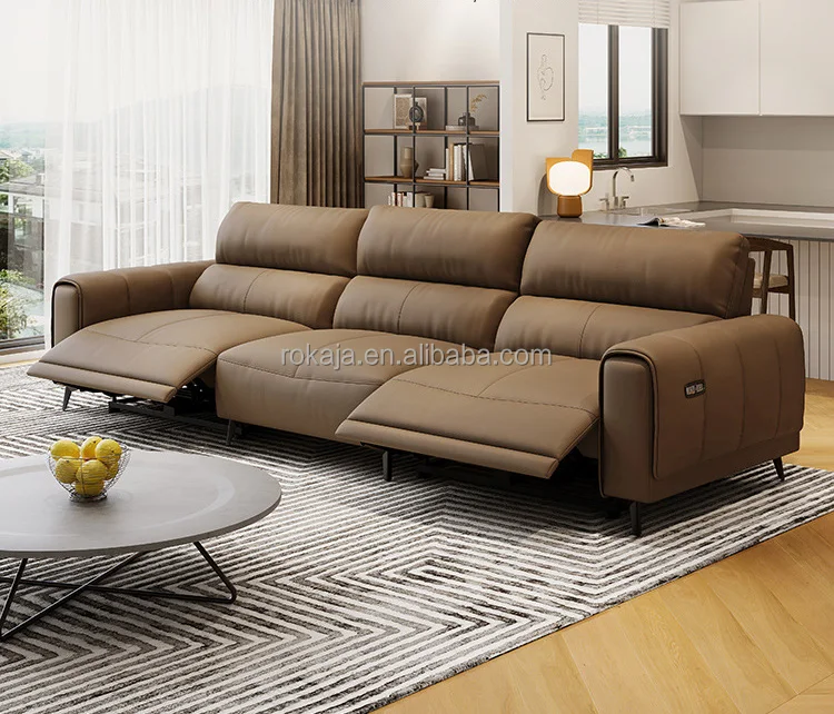 Luxury Space Electric Cabin Sofa Set Adjustable Leather Electric Sofa