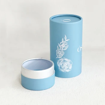 Recyclable perfume cylinder box round box packaging cylinder