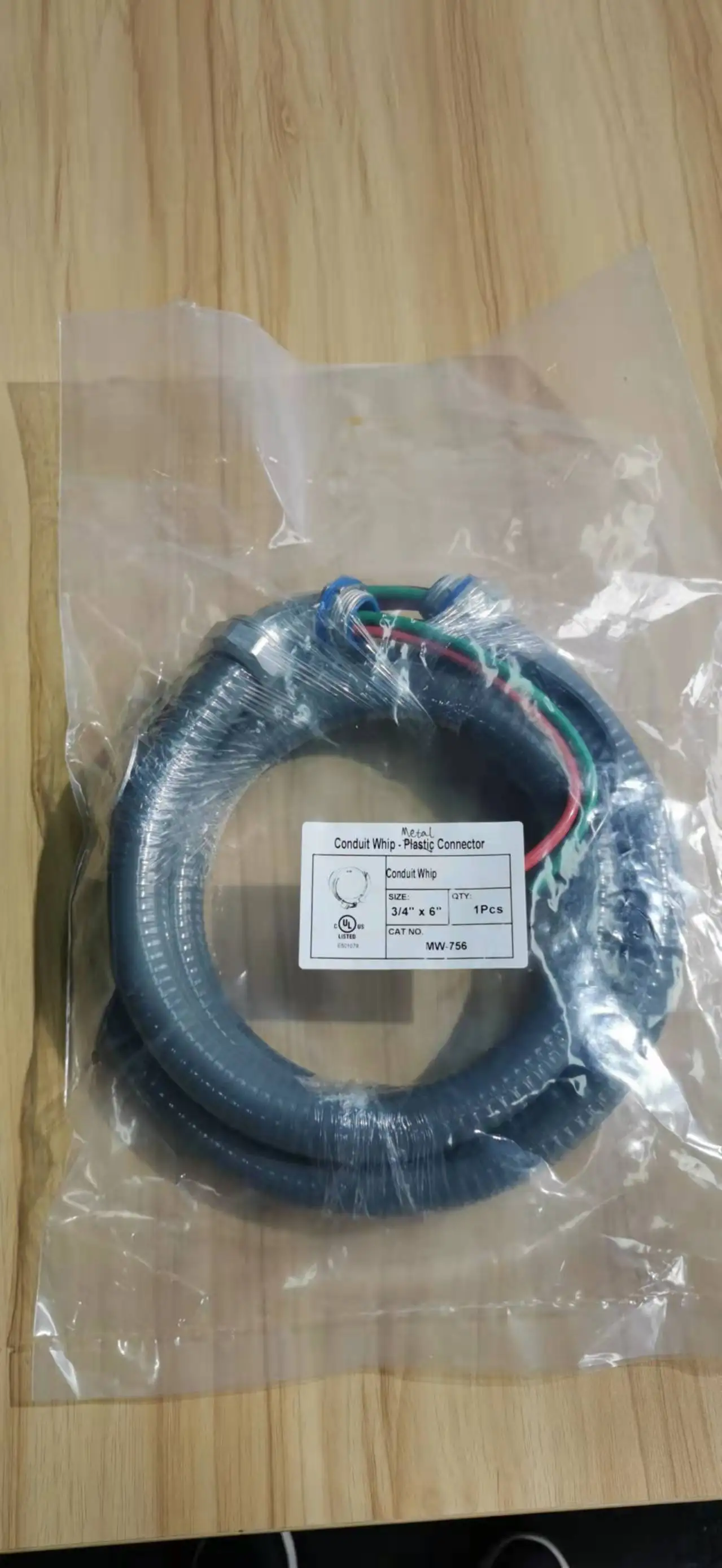 Power Whip Assembly Liquid Tight Flexible Electrical Conduit Wire