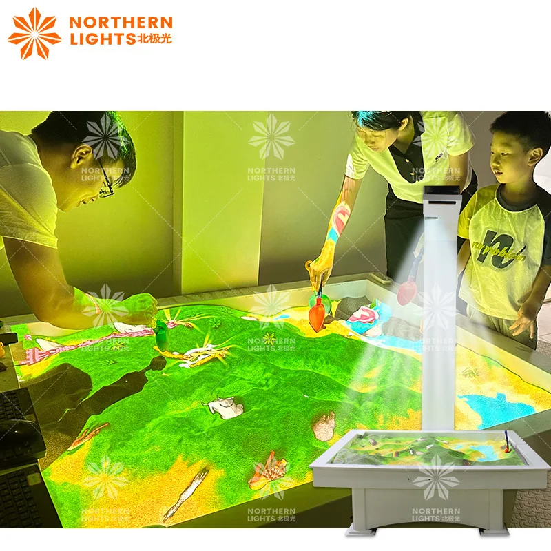 Sand Table Projection 3D Holographic Projection Indoor Ground Area Intelligent Interactive Ground Interactive Projector