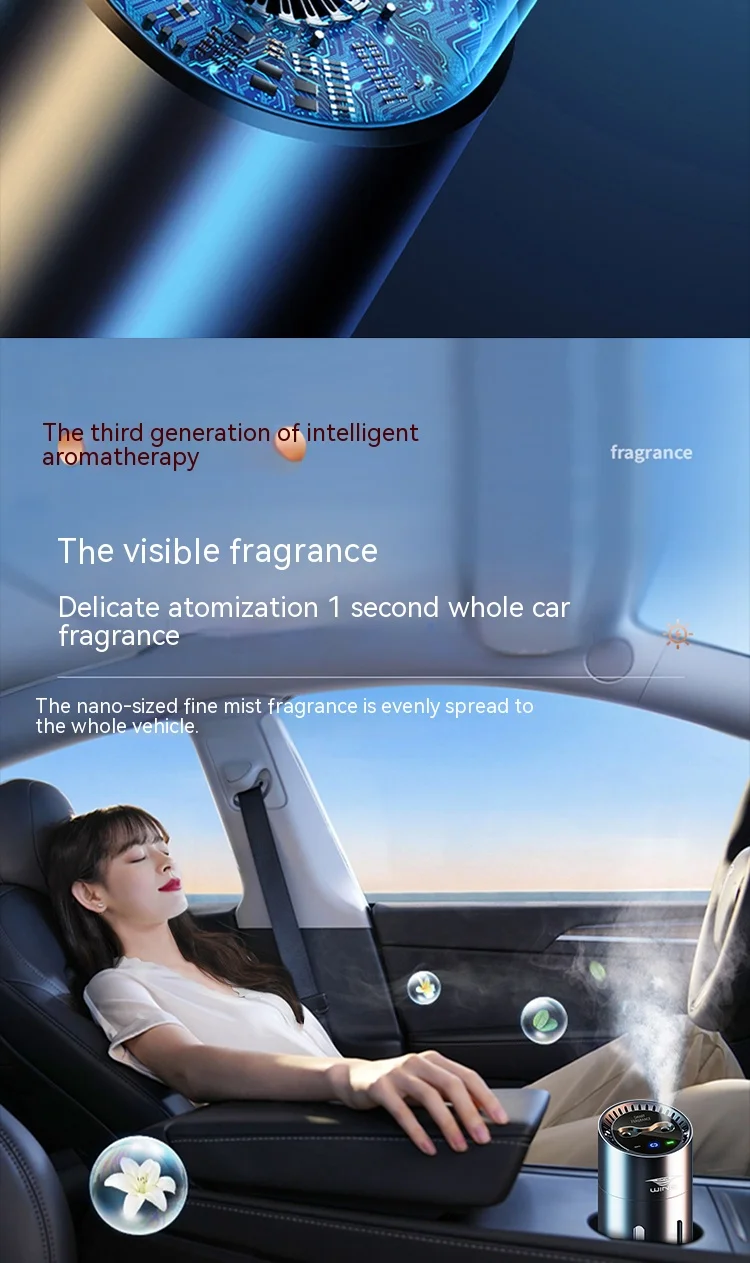 New Design Car Fragrance Diffuser Freshener,Luxury Usb Rechargeable Car