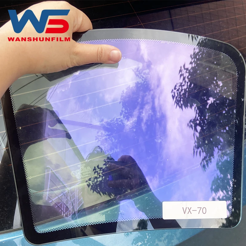 Wanshun Factory Quality Double Silver Purple Chameleon Film Vlt 70 Hd Photochromic Purple