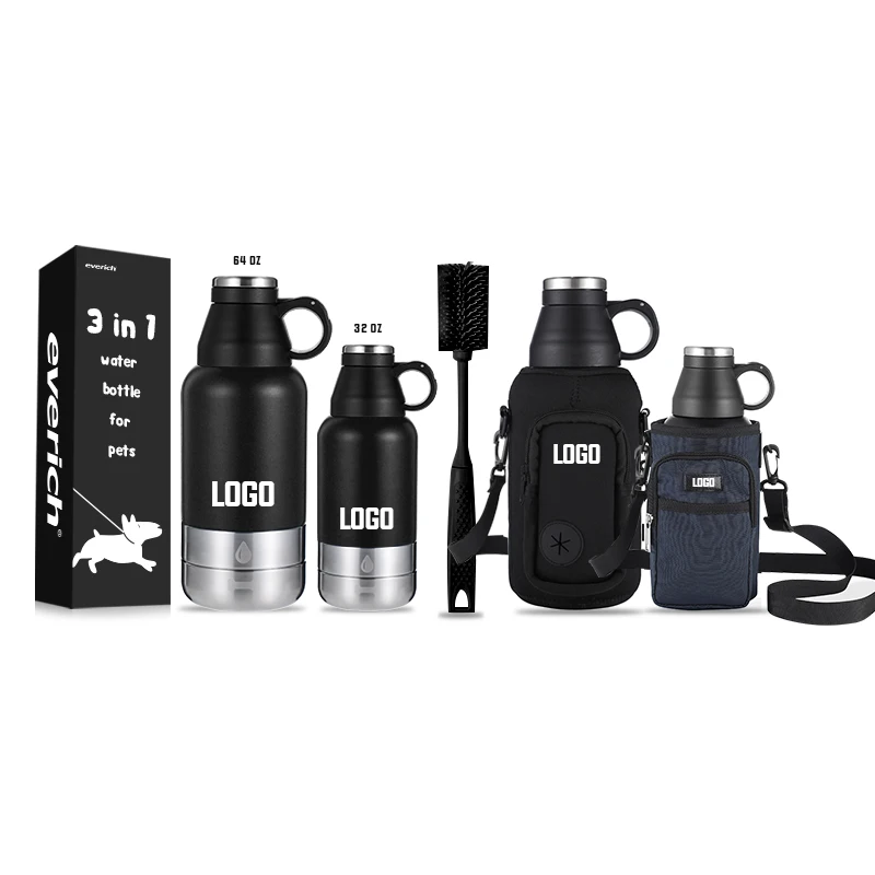 Custom 64oz Double Wall Vacuum Insulated Water Bottle 