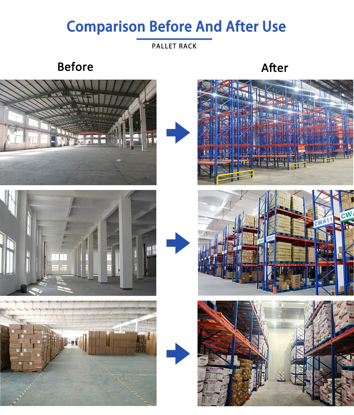 Warehouse Shelves Pallet Racking System Storage Heavy Duty Shelving ...