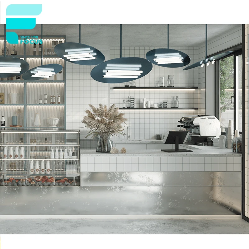 Coffee Table Modern Bubble Tea Store Design Drink Stand Milk Tea Station Coffee Bar Counter Cafe Shop