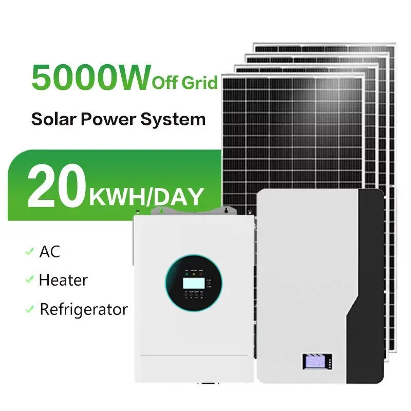 5KW Jinko JA Longi Solar Panels System for Home & off Grid