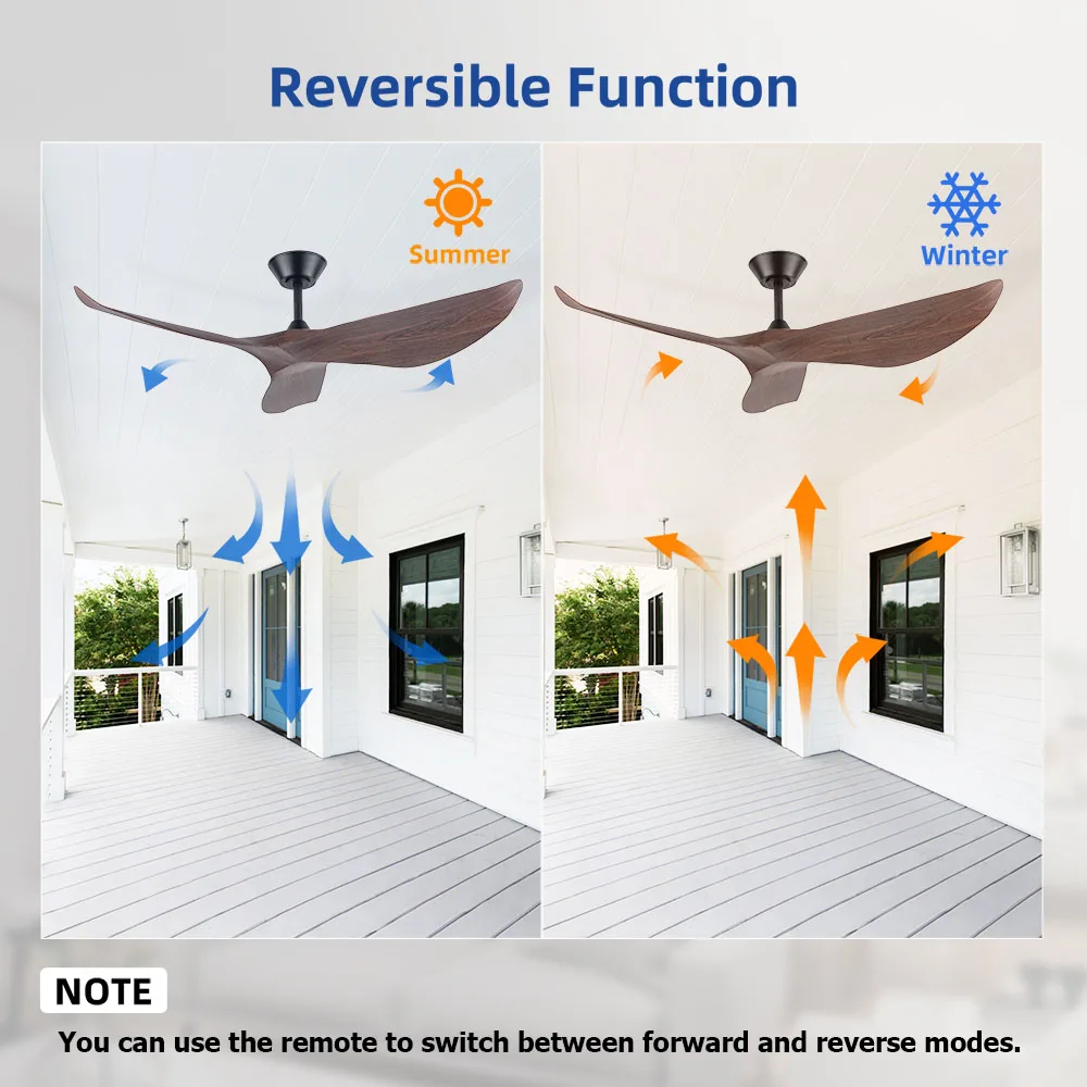 American Retro Restaurant Living Room Ceiling Fan Frequency Conversion Silent Remote Control Ceiling Fan