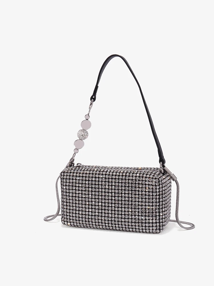 2023 New Diamond Wrap Women Evening Bag Wholesale Rhinestone Handheld