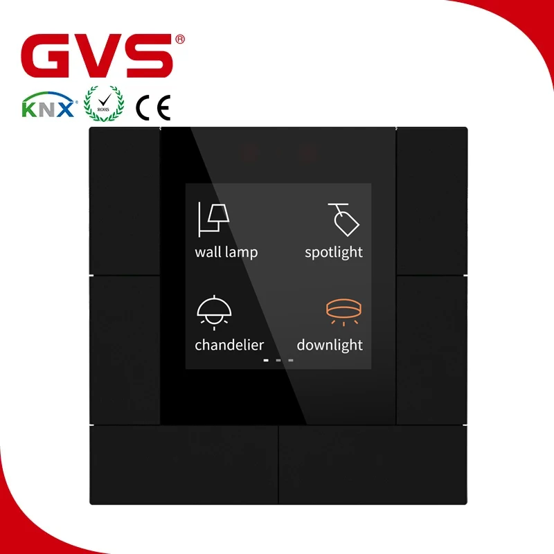 GVS Hersteller KNX EIB KNX Taster 3-fach 6 Tasten Temperatur Smart  Thermostatventil KNX Secure Intelligenter Raumthermostat