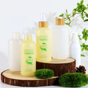 Idealpak Plastic Bottle Supplier Customized Eco Friendly Cosmetics Packaging Biodegradable Plastic Pump Bottles with D2W