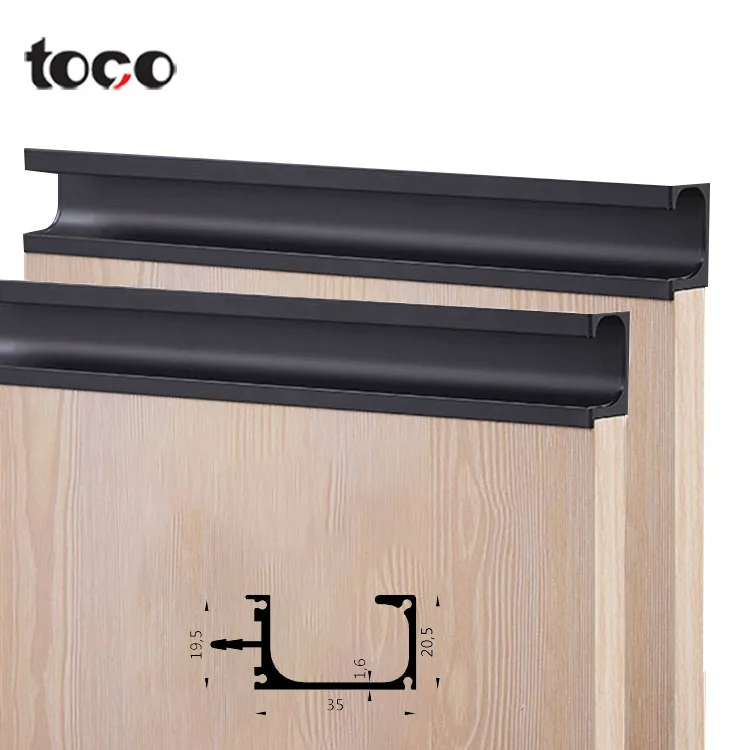 Toco Golden Profiles Kitchens Hidden Drawer Cupboard Metal Gold Kitchen Cabinet Handles