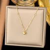 h141-collana semplice con cuore in oro