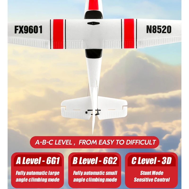 AiJH FX9601 RC Plane 4CH Powerful Brushless Glider 520mm Wingspan EPP Foam Airplane RC Plane for Kids Adults