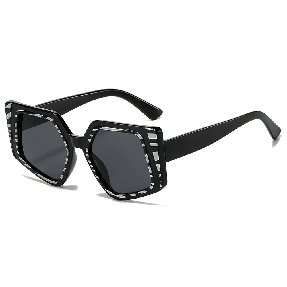 Irregular Polygon Oversized Sunglasses Irregular Polygon Square Sunglasses for Women Fashion Brand  main image 4