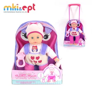 Lovely Doll Baby Toy with Luggage Carrier