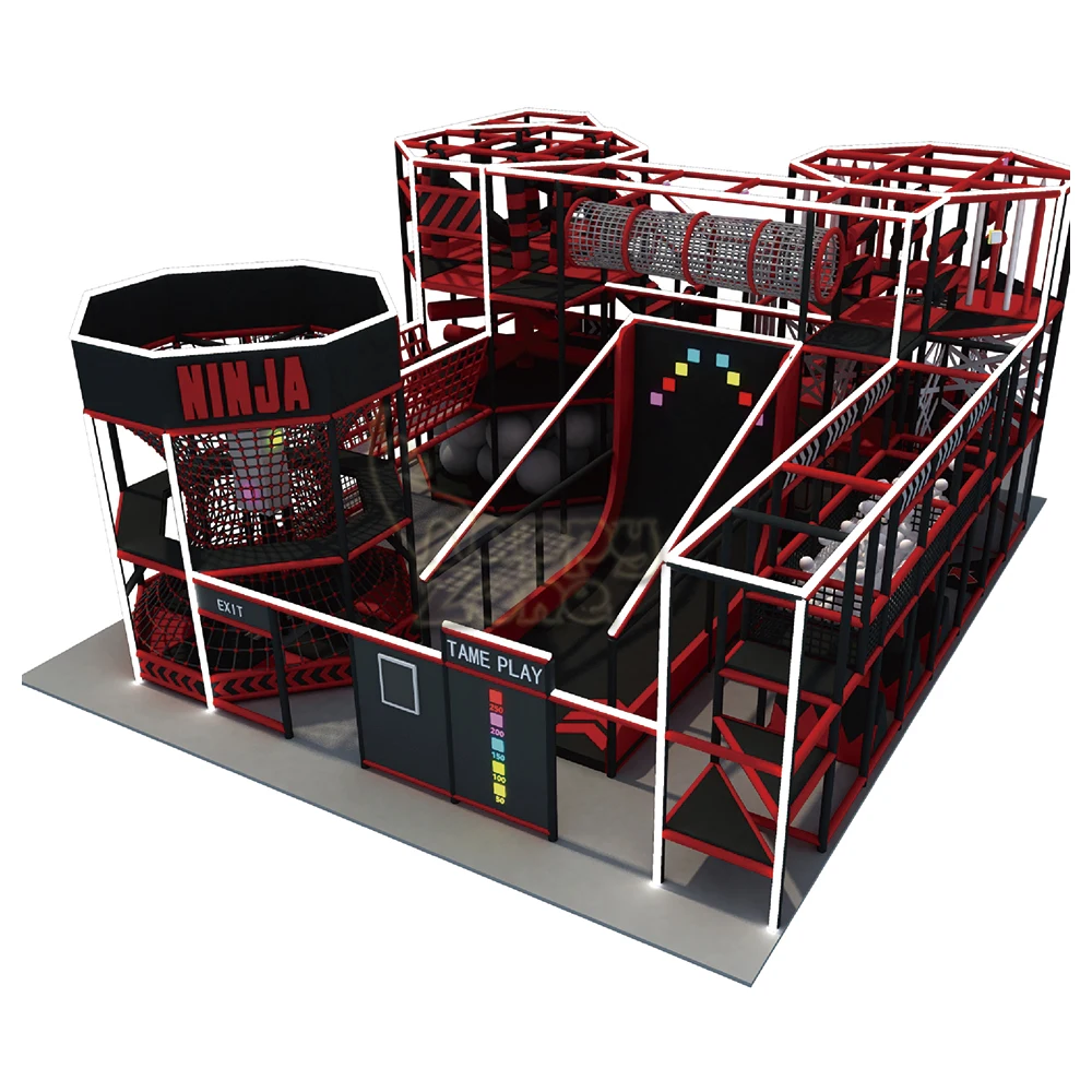 Newest Ninja Tag Interactive Arena Commercial Indoor Playground Adrenaline  Park Equipment with Obstacle Indoor Adventure Park
