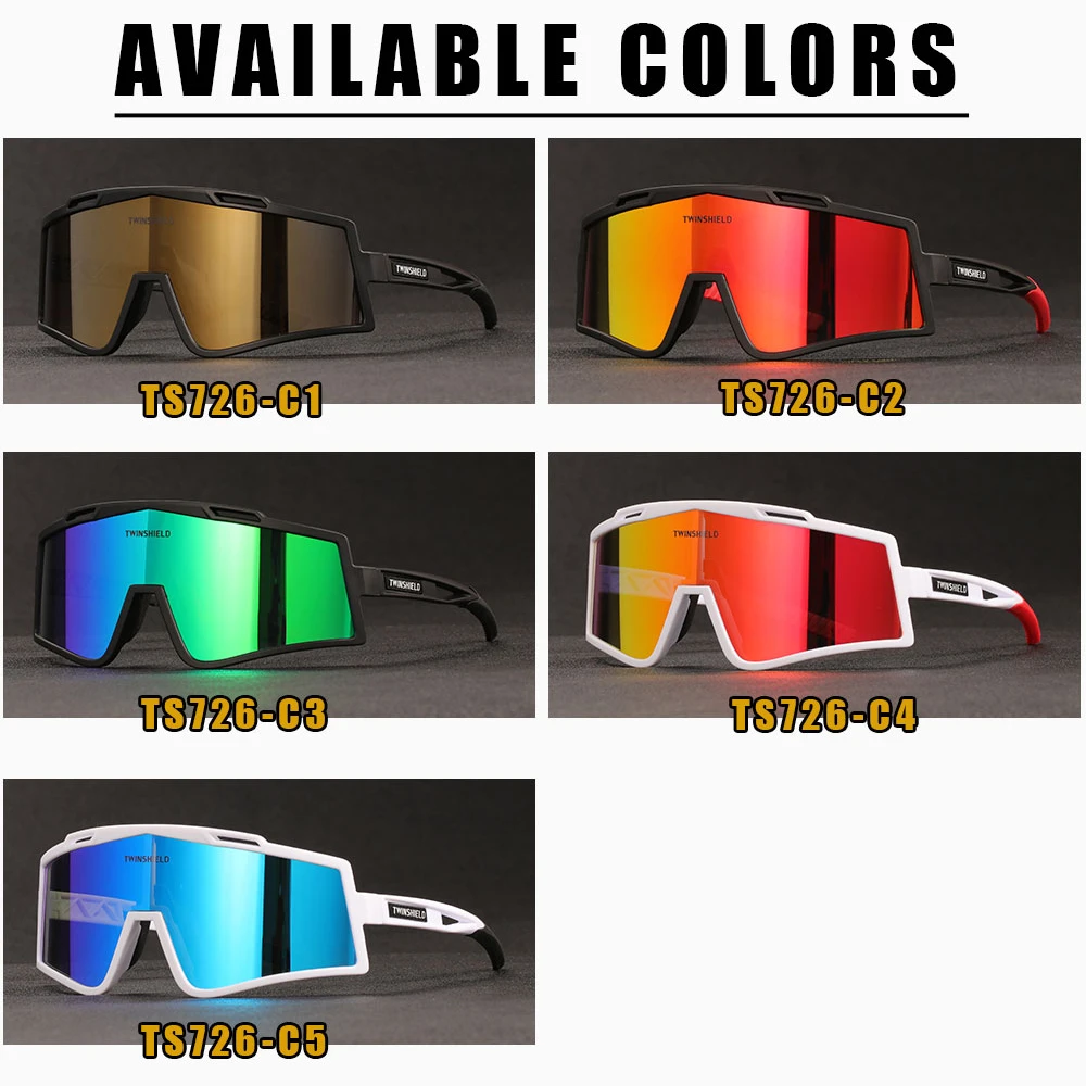 Twinshield TR90 Premium Running Cycling Glasses Men Mountain Biking Sunglasses Women Sports Sunglasses