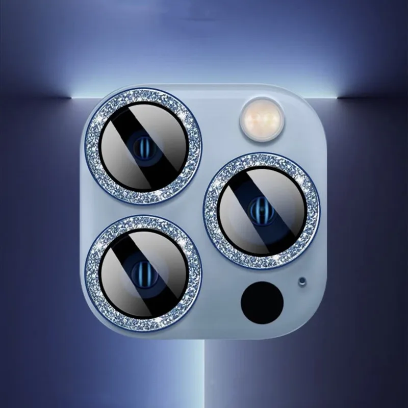 Для iPhone 11 12 13 Pro Max Защита объектива камеры, 9H закаленное стекло для камеры защита экрана Алмазный для iPhone 13